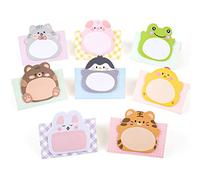 cobee Notas Adhesivas de Animales, 8 paquetes de 160 hojas, Multi-color, Múltiples formas de animales, 2.4x2.3 pulgadas