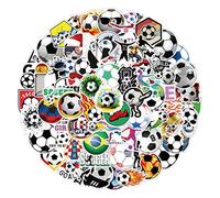 cobee Pegatinas de fútbol, 100 piezas, calcomanías deportivas de fútbol, pegatinas impermeables para botellas de agua, pegatinas de vinilo de fútbol, regalos de fútbol para adolescentes