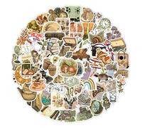 Cobee - Pegatinas estéticas vintage, 100 unidades, calcomanías estéticas, calcomanías de vinilo impermeables con graffiti, paquete de calcomanías bohemias, calcomanías vintage para botella de agua