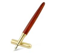 Cobee Pluma estilográfica de madera, hecha a mano, pluma vintage de lujo, 0,7 mm, punta fina, bolígrafo de negocios, escritura suave