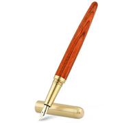 Cobee® Plumas estilográficas de madera, pluma estilográfica de madera hecha a mano, pluma de lujo vintage de 0.5 mm, bolígrafo de negocios escritura suave para diario, caligrafía, suministros de