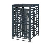 Cobertizo bernalda para 1 cubo de basura de 240 l acero - antracita [casa.pro] 80 cm