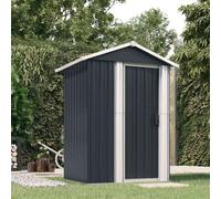 vidaXL Cobertizo de jardín para herramientas Acero galvanizado Antracita 126×97,5×177 cm