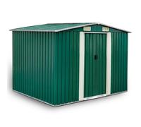 Cobertizo de Jardín Casa Giebeldach Metal Verde 257x205x178 CM