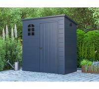 Cobertizo de jardín de resina antracita 2,09 m² NERIO