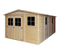 Cobertizo de madera CON SUELO TRATADO - 324x516cm/15m2 - TIMBELA M337+M337G