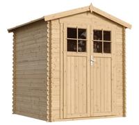 Cobertizo de madera para jardín CON SUELO TRATADO - 196x186cm/2,82 m² - TIMBELA M320F+M320G