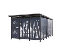 Cobertizo para bicicletas Mottez, al x An 2360 x 5600 mm, caña