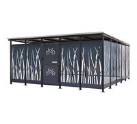 Cobertizo para bicicletas Mottez, al x An 2360 x 5600 mm, caña
