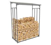 Cobertizo para leña ruston de acero metal antracita 70x130x185 cm