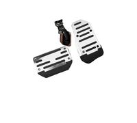 Cobertor Para Pedal De Freno Juego de 2 almohadillas para pedales de coche, de aleación, antideslizantes, para SUV y ATV Pedal de coche(WHITE)