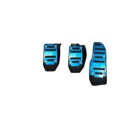 Cobertor Para Pedal De Freno Juego De 3 Cubiertas Universales De Aluminio Para Pedales De Coche Antideslizantes Para Transmisión Manual Color Rojo Azul Y Plateado Pedal de coche(Blue)
