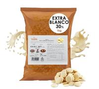 Cobertura Chocolate Blanco Extra - Chocolate Blanco con 30% Cacao Trapa - Bolsa Kilo - Gotas Choco White Extra