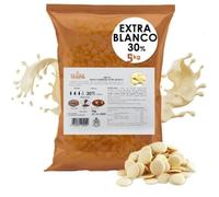 Cobertura Chocolate Blanco Trapa - Caja 5 kg Chocolate Blanco con 30% Cacao - Gotas de Choco Blanco - Choco White Extra