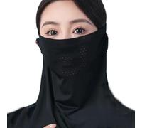 Cobertura Facial UV | Cubre Bufanda UPF 50+ | Visera Facial Refrescante Con Anillos Para Los Oídos | Protección UV Ice Silk | Visera Transpirable Con Trabillas Para Las Orejas Suministros Desde El