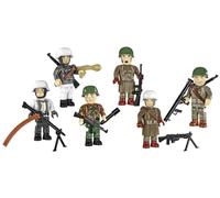 COBI 2065 Batalla de las Ardenas, 75 piezas, 6 figuras | Tampografía, 6 figuras, uniformes y armas históricas, frente de invierno, para dioramas, Guerra Mundial, fabricación UE