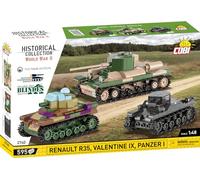 COBI 2740 Executive Museum Set PAZER I, Valentine IX, Renault R35