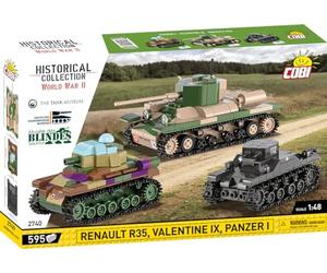 COBI 2740 Executive Museum Set PAZER I, Valentine IX, Renault R35