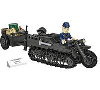 COBI Cadena con colgante, escala 1:28, 239 piezas, 1 figura | Tampografía, vehículo y remolque con accesorios, soldado de la Fuerza Aérea, casco y barco, letrero, europeo