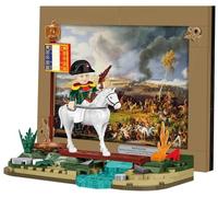 COBI Napoleón Batalla de Moscú, 145 Piezas, Diorama de Bloques de | Placa impresa (Pad Printed), figura de Napoleón a caballo, reproducción de una pintura histórica, fabricada en la UE a partir