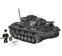 COBI Panzer III AUSF. H, Escala 1:28, 963 Piezas, Modelo de Tanque | Piezas impresas, torre móvil y cadenas, escotillas, interior, motor extraíble, 1 figura, letrero, a partir de 10 años