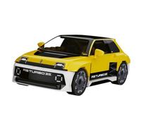 COBI Renault 5 Turbo 3E Escala 1:35 - Modelo de Coche de 102 Piezas | Tampografía, licencia Renault, ruedas móviles, neumáticos de goma, estampados y pegatinas, color amarillo y blanco