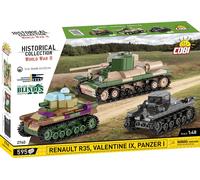 COBI Renault R35, Valentine IX, Panzer I, 6.02 cm x 44.99 cm x 28.02 cm