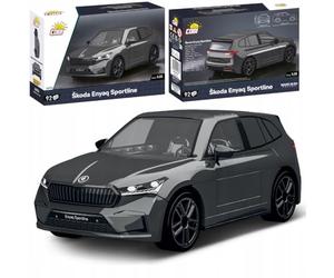 COBI Skoda Enyaq Sportline, 12,5 cm x 6,5 cm x 5 cm, Gris