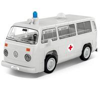 COBI Volkswagen T2b Krankenwagen | Impreso (Pad Printed), licencia original de Volkswagen, ambulancia, neumáticos de goma, inscripción de ambulancia