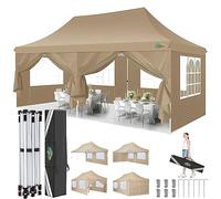 Cobizi Carpa Plegable 3x6 m, Resistente Al Agua, Estable, para Fiestas, Carpa de Jardín Anti-UV con 6 Paredes Laterales