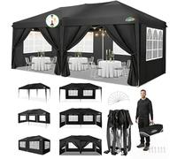 COBIZI Toldo desplegable de 10 x 20 Pulgadas con 6 Paredes Laterales, toldo Impermeable para Eventos al Aire Libre, Refugio UPF 50+, Carpas portátiles para Fiestas, Playa, Camping, Boda, Comercial,