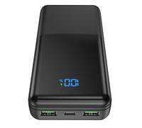 Coblob Bateria Externa Carga Rapida, 27000mah Power Bank USB C PD30W QC4.0, Cargador Portatil Móvil con 2 Entradas y 3 Salidas Compatible con Phone 16/15/13/12/10 Smartphone Headsets y Más (Negro)