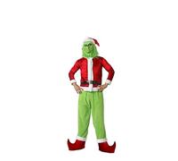 Cobo Regalo, S.L Disfraz Monstruo de la Navidad Verde Adulto con Careta (Talla L)