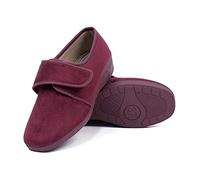 CoboFamily Zapatillas de Casa Mujer Señora Invierno Cómodas Zapatos Mujer Paño Cuña Cerradas Suela Caucho Suapel MADE IN SPAIN Cálidas Adaptables Acolchadas 725A BURDEOS-38