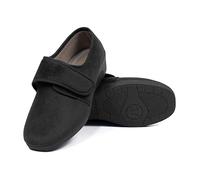 CoboFamily Zapatillas de Casa Mujer Señora Invierno Cómodas Zapatos Mujer Paño Cuña Cerradas Suela Caucho Suapel MADE IN SPAIN Cálidas Adaptables Acolchadas 725A NEGRO-37