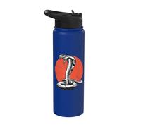 Cobra Agresiva Serpiente Rey Amante De La Cobra Reptiles Stainless Steel Insulated Water Bottle