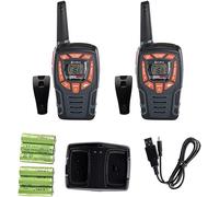 COBRA AM855 Alcance de hasta 10 km con 1963 Combinaciones de Canales Disponibles de 16 Canales y 121 códigos Secretos, Impermeable con Linterna LED, Ahorro de energía, Paquete de 2 Unidades, Color