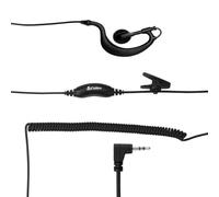 Cobra Auriculares intrauditivos Estilo C de 2,5 mm con Auriculares de Espuma, Color Negro