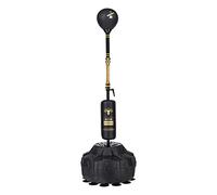 Cobra Bag - Saco de boxeo para boxeo y fitness, pelota de alta velocidad de rebote, altura ajustable de 145 a 180 cm, saco de arena (50 x 50 x 150-180 cm, negro y dorado)