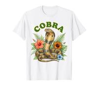 Cobra Cobra Cobra Floral Cobra Acuarela Boho Cobra Cobra Camiseta