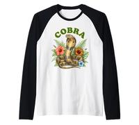 Cobra Cobra Cobra Floral Cobra Acuarela Boho Cobra Cobra Camiseta Manga Raglan