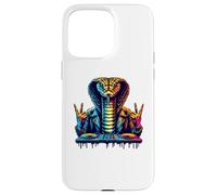 Cobra DJ Vibes - Veneno de neón, Bombo con Capucha y Ritual de bajo Carcasa para iPhone 15 Pro MAX