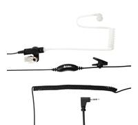 Cobra GA-SV01 - Auriculares walkie Talkie con micrófono (2,5 mm, Compatible con Todas Las radios MicroTalk de Dos vías, Punta de Silicona, Color Negro)