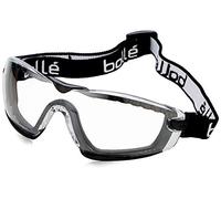 COBRA // GAFAS PANORÁMICAS - Ocular PC incoloro anti-rayaduras, anti-vaho/PLATINUM - cinta de nylon y espuma - funda microfibra gratuita