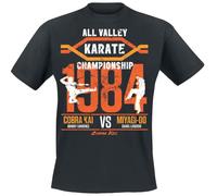 Cobra Kai All Valley Championship Hombre Camiseta Negro L 100% algodón Regular