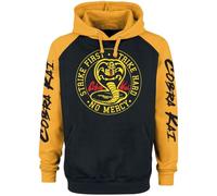 Cobra Kai Strike First Hombre Sudadera con Capucha Negro/Amarillo XL