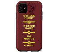 Cobra Kai Strike First Red and Gold Snake Logo TV Show Carcasa para iPhone 11