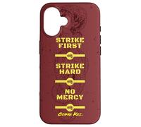 Cobra Kai Strike First Red and Gold Snake Logo TV Show Carcasa para iPhone 16