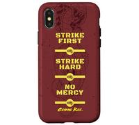 Cobra Kai Strike First Red and Gold Snake Logo TV Show Carcasa para iPhone X/XS