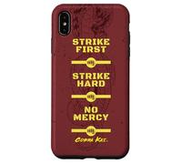Cobra Kai Strike First Red and Gold Snake Logo TV Show Carcasa para iPhone XS MAX